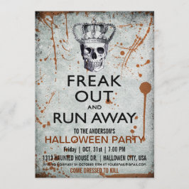 Uitnodiging voor de Skull en Crown Halloween Part