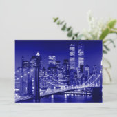 Uitnodiging voor de skyline van New York (Staand voorkant)