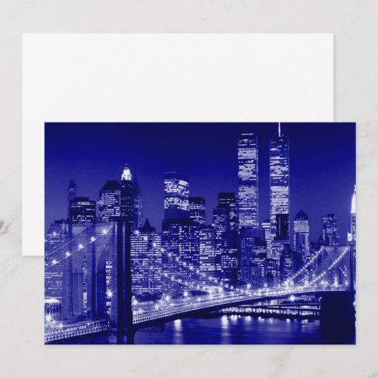 Uitnodiging voor de skyline van New York (Voorkant / Achterkant)