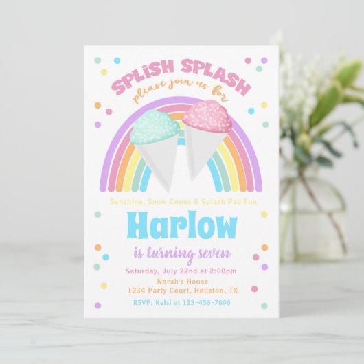 Uitnodiging voor de Sneeuwkloonpartij (Staand voorkant)