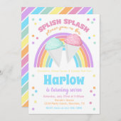 Uitnodiging voor de Sneeuwkloonpartij (Voorkant / Achterkant)