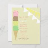 Uitnodiging voor de sociale partij Ice Cream (Voorkant)