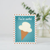 Uitnodiging voor de sociale partij Ice Cream (Staand voorkant)