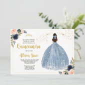 Uitnodiging voor de Spaanse Quinceañera, 15-jarige (Staand voorkant)