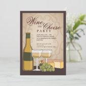 Uitnodiging voor de Toscaanse partij voor wijn- en (Staand voorkant)