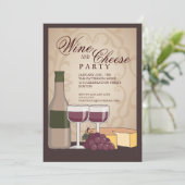 Uitnodiging voor de Toscaanse partij voor wijn- en (Staand voorkant)