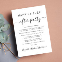Uitnodiging voor de trouwerij Happily Ever After