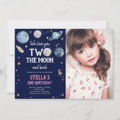 Uitnodiging voor de tweede verjaardag van een meis (Voorkant)