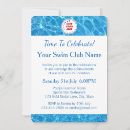 Uitnodiging voor de uitreiking van de zwemclub Blu