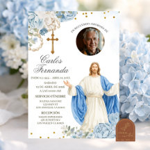 Uitnodiging voor de uitvaart van Jezus in Blauw en