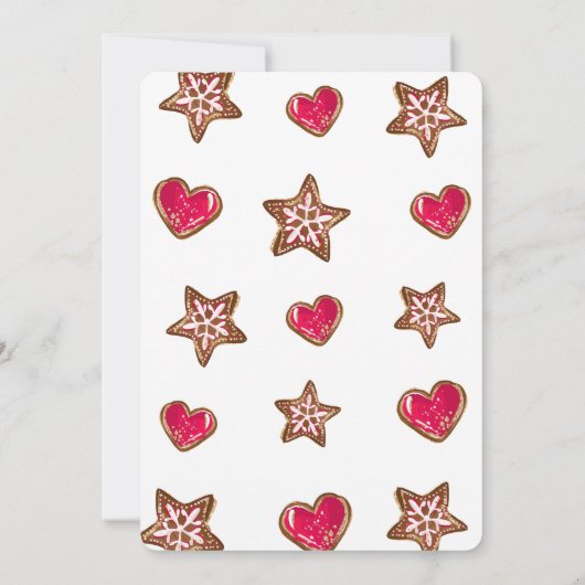 Uitnodiging voor de uitwisseling van kerstkoekjes (Achterkant)