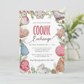 Uitnodiging voor de uitwisseling van kerstkoekjes (Staand voorkant)