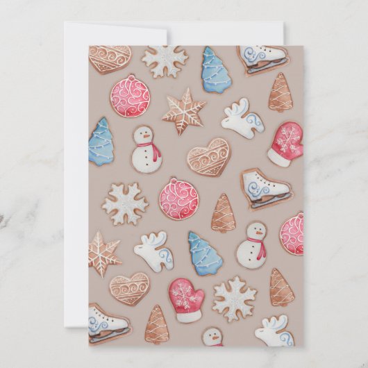 Uitnodiging voor de uitwisseling van kerstkoekjes (Achterkant)