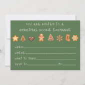 Uitnodiging voor de uitwisseling van kerstkoekjes (Voorkant)