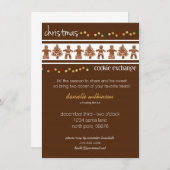 Uitnodiging voor de uitwisseling van kerstkoekjes (Voorkant / Achterkant)