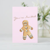 Uitnodiging voor de uitwisseling van kerstkoekjes (Staand voorkant)