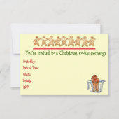Uitnodiging voor de uitwisseling van kerstkoekjes (Voorkant)