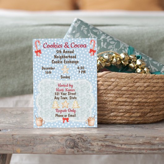 Uitnodiging voor de uitwisseling van kerstkoekjes
