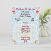 Uitnodiging voor de uitwisseling van kerstkoekjes (Staand voorkant)
