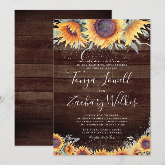 Uitnodiging voor de uitzending van de Rustige Zonn (Voorkant / Achterkant)