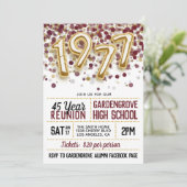 Uitnodiging voor de universiteitsreünie van de mid (Staand voorkant)