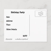 Uitnodiging voor de verjaardag met Pinata! (Achterkant)