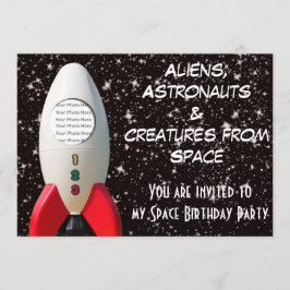 Uitnodiging voor de verjaardag van Aliens & Astron