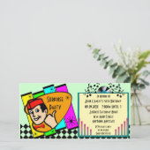  uitnodiging voor de verjaardag van de Birthday-pa (Staand voorkant)