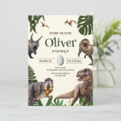 Uitnodiging voor de verjaardag van de dinosaurus,  (Staand voorkant)