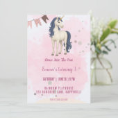 Uitnodiging voor de verjaardag van de eenhoorn - M (Staand voorkant)