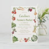 Uitnodiging voor de verjaardag van de groenteboere (Staand voorkant)