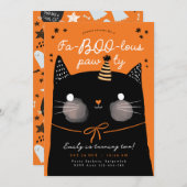 Uitnodiging voor de verjaardag van de kat, Black C (Voorkant / Achterkant)