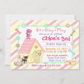 Uitnodiging voor de verjaardag van de puppy | 5x7 (Voorkant)