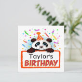 Uitnodiging voor de verjaardag van de schattige pa (Staand voorkant)