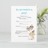 Uitnodiging voor de verjaardag van een kind van Un (Staand voorkant)