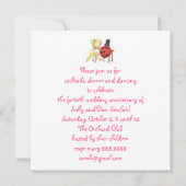 Uitnodiging voor de verjaardag van een lieveheersb (Achterkant)