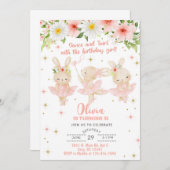 Uitnodiging voor de verjaardag van een meisje van  (Voorkant / Achterkant)