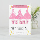 Uitnodiging voor de verjaardag van een prinses (Staand voorkant)