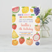 Uitnodiging voor de verjaardag van helder tropisch (Staand voorkant)