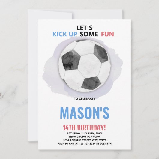 Uitnodiging voor de verjaardag van het Center Ball (Voorkant)