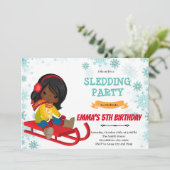 Uitnodiging voor de verjaardag van het meisje (Staand voorkant)