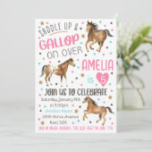 Uitnodiging voor de verjaardag van het paard, zade (Staand voorkant)