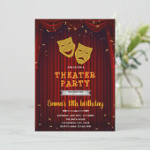 Uitnodiging voor de verjaardag van het theater (Staand voorkant)