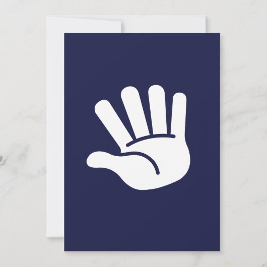 Uitnodiging voor de verjaardag van Hi Vijf Retro S (Achterkant)