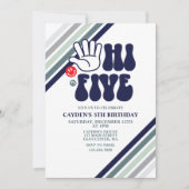 Uitnodiging voor de verjaardag van Hi Vijf Retro S (Voorkant)