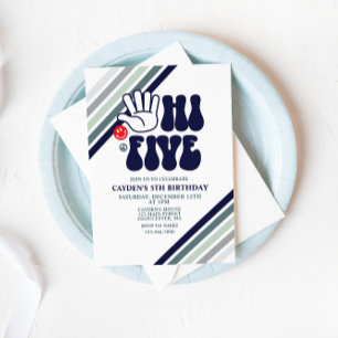 Uitnodiging voor de verjaardag van Hi Vijf Retro S