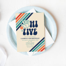 Uitnodiging voor de verjaardag van Hi Vijf Retro S