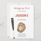 Uitnodiging voor de verjaardag van honkbalsporten (Voorkant)