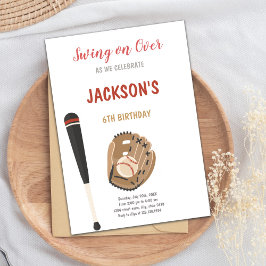 Uitnodiging voor de verjaardag van honkbalsporten