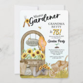 Uitnodiging voor de verjaardag van Master Gardener (Voorkant)